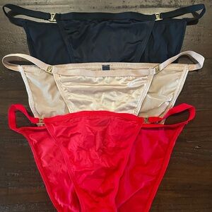 Victorias Secret Satin String Bikini Bundle ❤️🖤✨